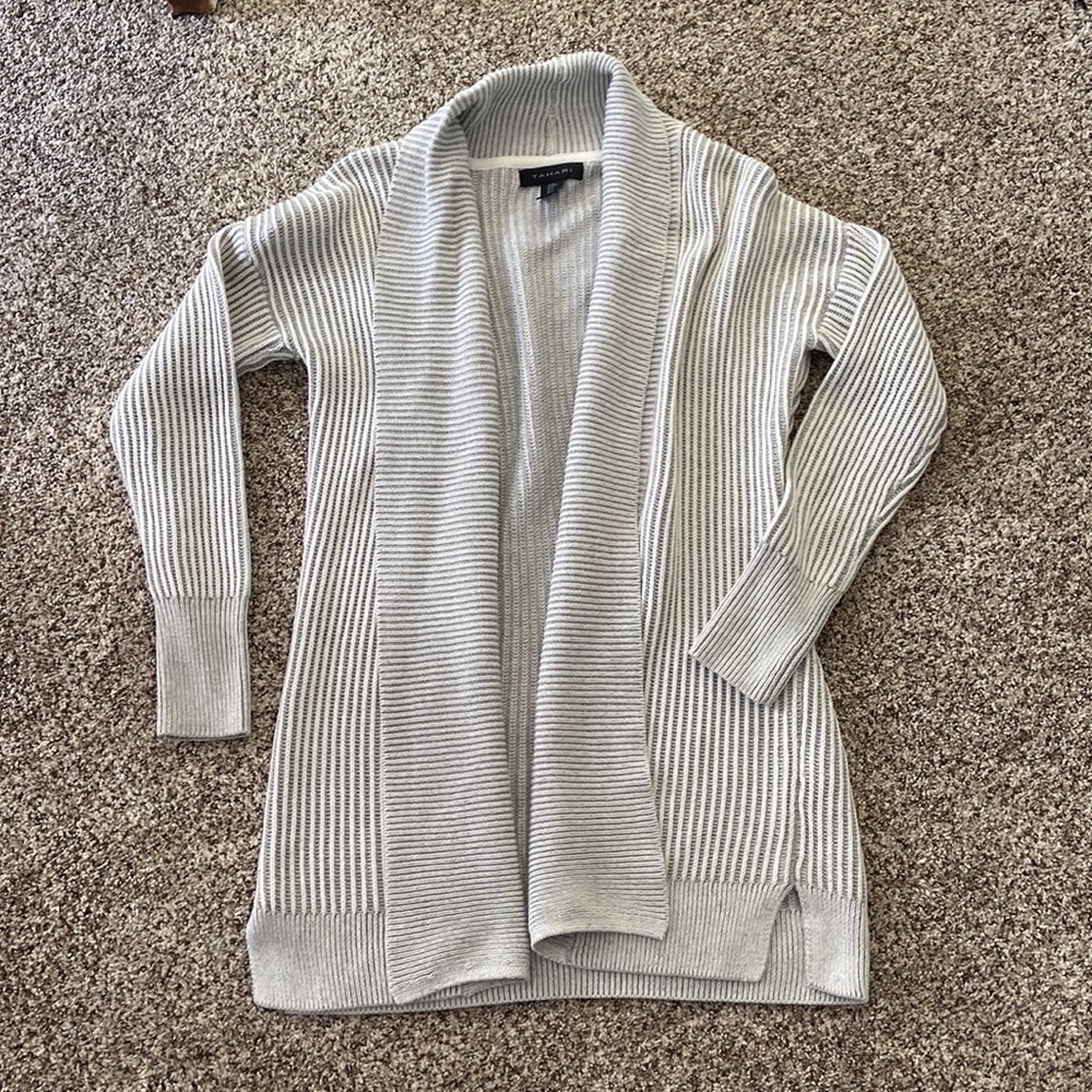 Cute gray and white cardigan